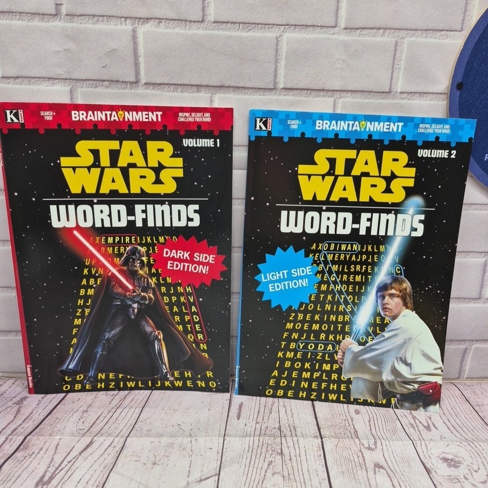 Star Wars Word-Finds Puzzle Book~Braintainment~ Volume 1&2~2 Books